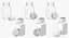 Flacons Carrés Plastique 2oz 60ml Collection 02 - 6 modèles