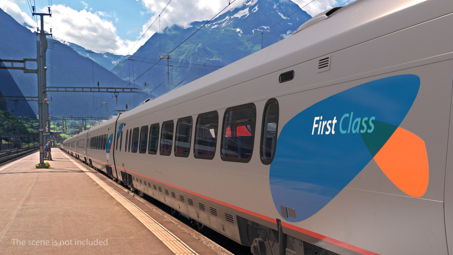 Acela Express First Class Coach 3D model preview