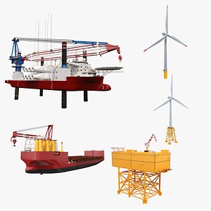 3D model Offshore Wind Farm Collection II