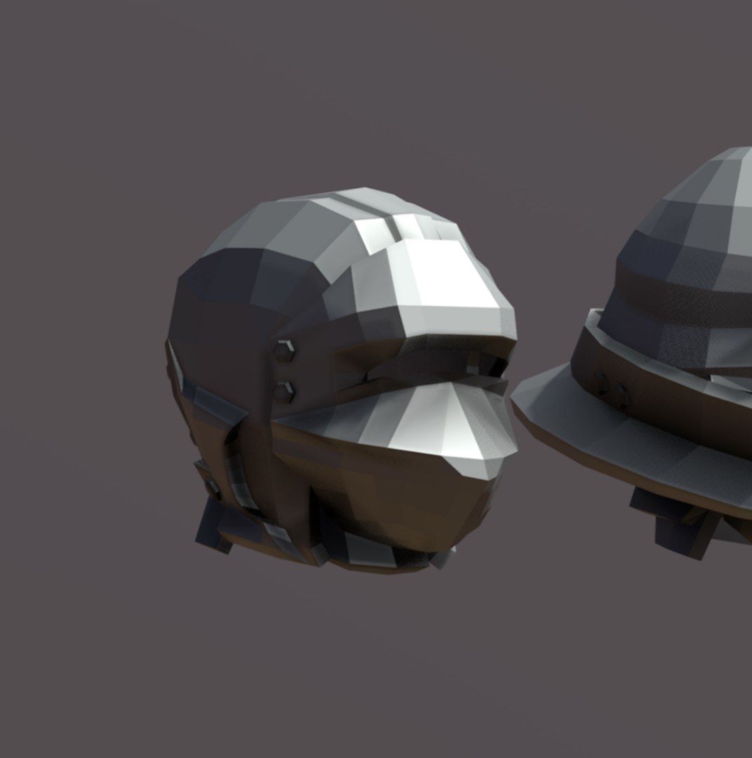 3D Knight Helmets - LowPoly - TurboSquid 2277863