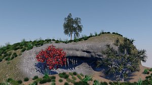grass cave 3D model