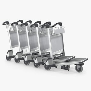 baggage airport trolleys air model