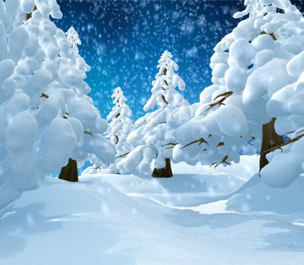 3d cartoon trees forest pack