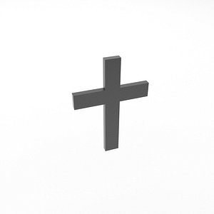 3D christian cross model