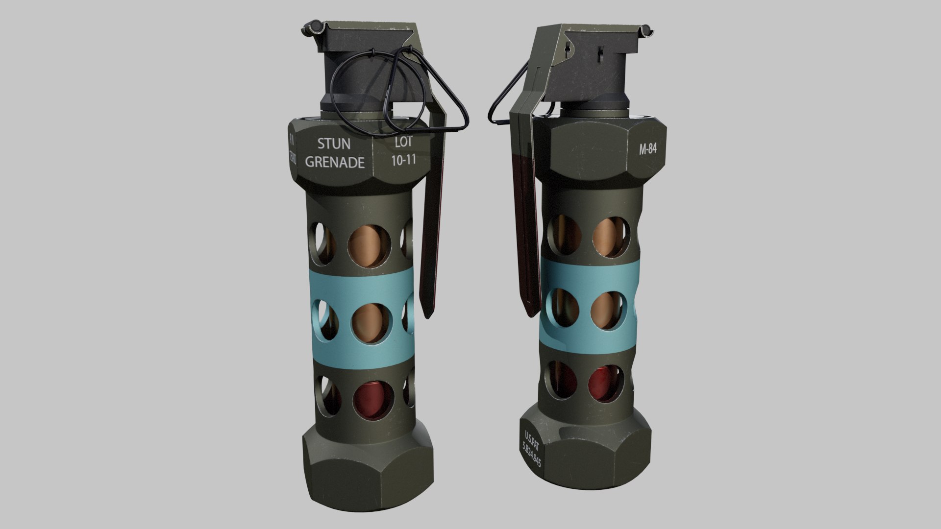 3D Stun Grenade M84 model https://p.turbosquid.com/ts-thumb/tH/c6PGbV/5S/render_033/png/1758571408/1920x1080/fit_q87/c516374574525f32f6de2c5507c2f7970baf9487/render_033.jpg