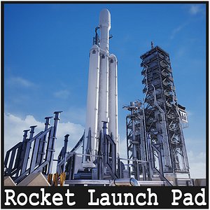Rocket Launch Pad  Interior  Modular Environment 3D model