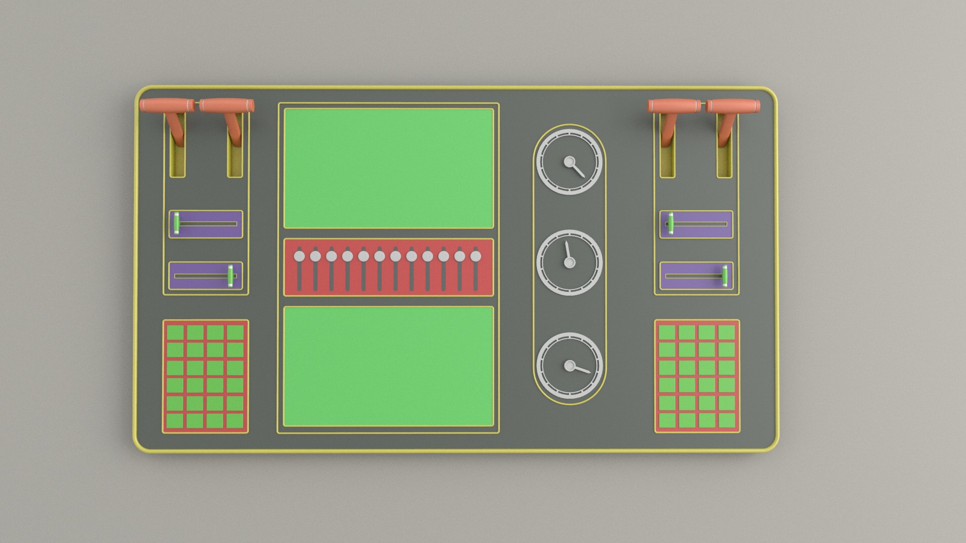 Cartoon Control Panel 3D - TurboSquid 2113808