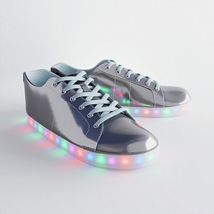 led sneakers 3d max