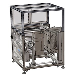 Automatic Carton Folding Machine 3D CAD Model - Box Forming and Packaging Equipment
