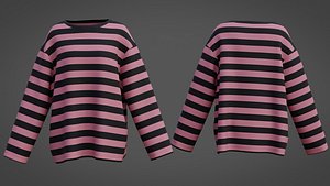 Women Harajuku Striped Shirt Grunge Goth Clothes Y2K Sweatshirt Long Sleeve Oversized T Shirts