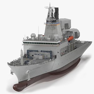 USNS Howard O Lorenzen Ship Rigged for Cinema 4D