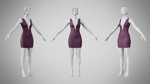 3D Dress 34 Grape