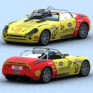 racing cars 2004 3d model