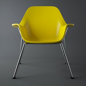 3d plastic yellow black model