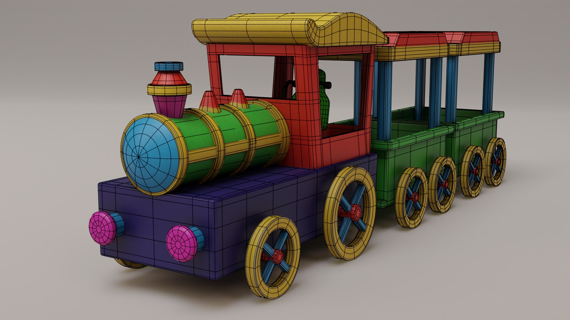 3D Toy Train Model Model - TurboSquid 2053243