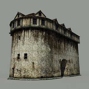 3d medieval building model