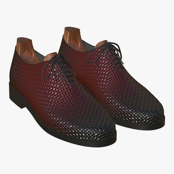 Weave Leather Shoes For Men New Design 3D model