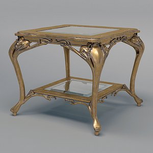 3D medea square table wood model