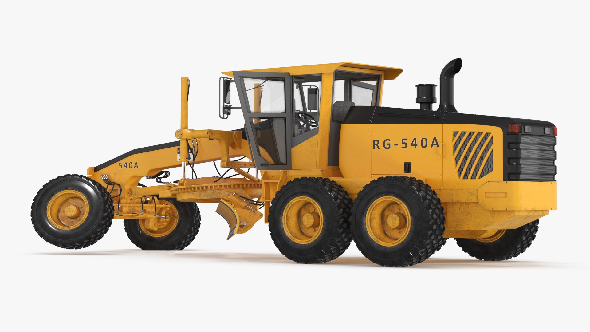 3D Motor Grader Construction Vehicle Rigged - TurboSquid 2248047