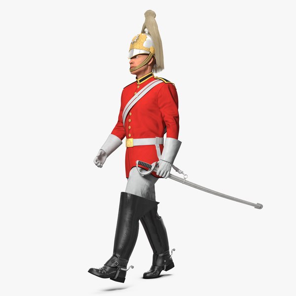 british royal lifeguard walking 3D model