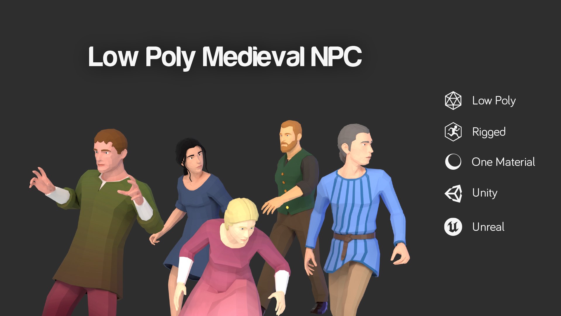 3D model Low Poly Medieval NPC Characters  Rigged Game Ready https://p.turbosquid.com/ts-thumb/tI/4jR28T/2i/lpcbrochure_lpc002/jpg/1787755157/1920x1080/fit_q87/59aae367140aaa493c8be6190b134d524e0834bc/lpcbrochure_lpc002.jpg