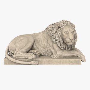 Recumbent Lion 3D Model