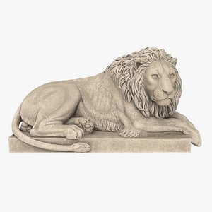 Recumbent Lion 3D Model