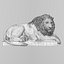 Recumbent Lion 3D Model model