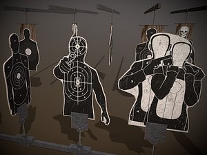 Shooting Targets Pack Low-poly 3D model
