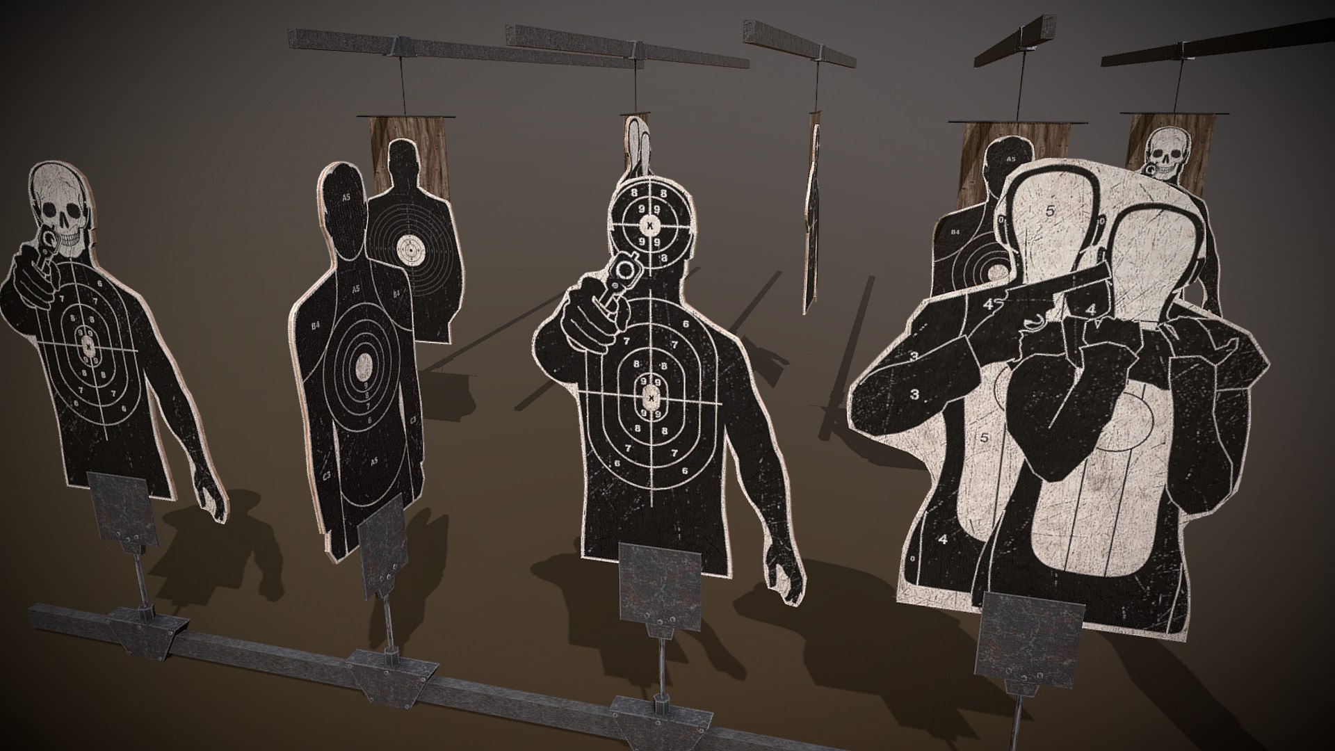 3D Shooting Targets Pack - TurboSquid 1489995