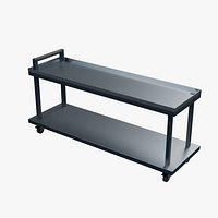 Two Tier Service Cart 2100x670mm Configuration 09