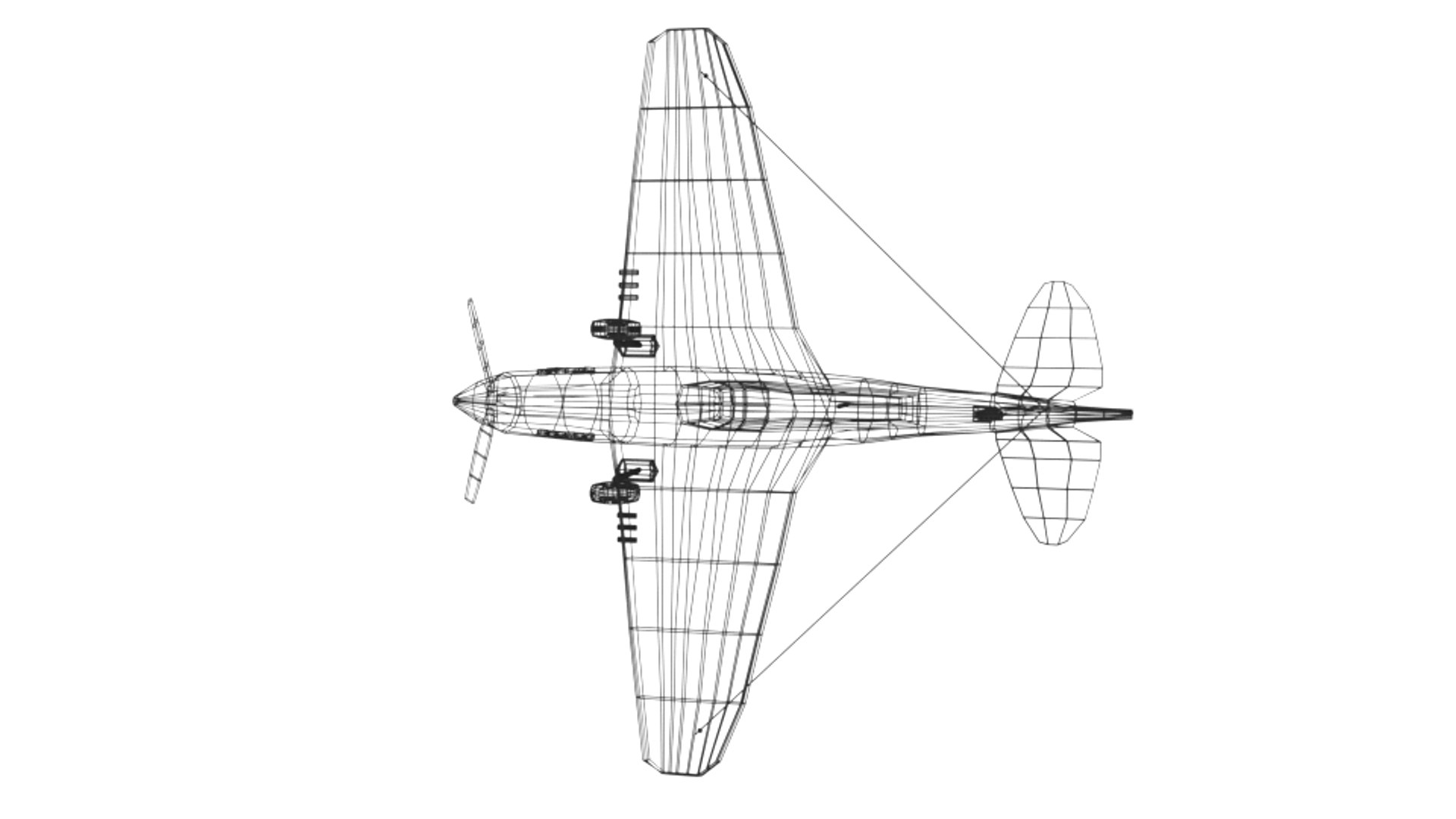 3D Curtiss P-40 Warhawk Airplane - TurboSquid 1418177