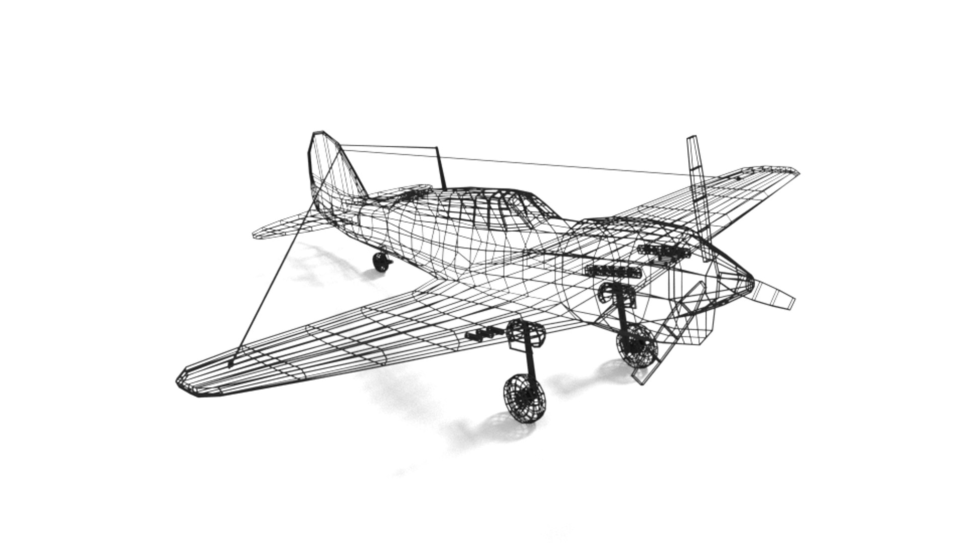 3D Curtiss P-40 Warhawk Airplane - TurboSquid 1418177