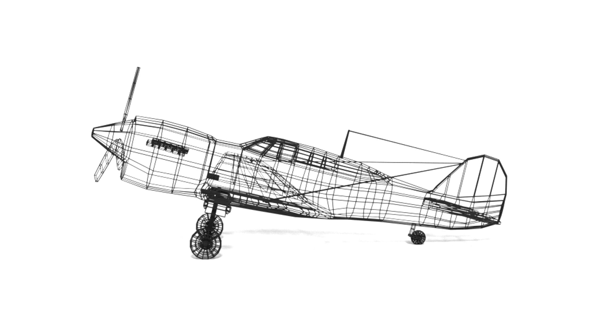 3D Curtiss P-40 Warhawk Airplane - TurboSquid 1418177