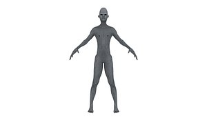 3d rigged alien model