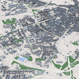 3D Gijon City Spain model