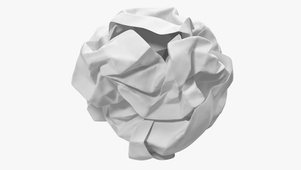 Crumpled paper ball 3D model - TurboSquid 1511235