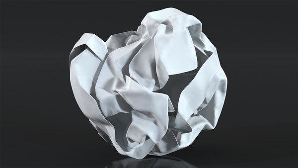 Crumpled paper ball 3D model - TurboSquid 1511235