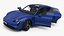 Electric Sports Car Porsche Taycan Turbo S Gentian Blue Rigged for Maya