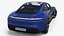 Electric Sports Car Porsche Taycan Turbo S Gentian Blue Rigged for Maya