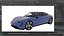 Electric Sports Car Porsche Taycan Turbo S Gentian Blue Rigged for Maya