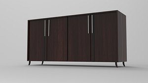 Wooden Cabinet - 3D Model Low-poly