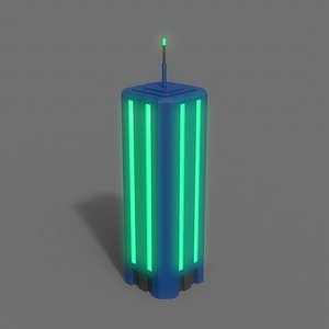 PBR Sci-Fi Building A32 model