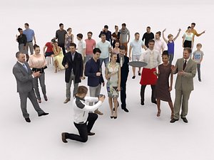 scanned people casual 3D model