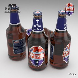 3d model beer bottle ale