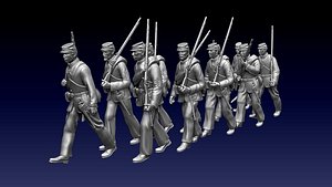3D Soldiers Union us civil war