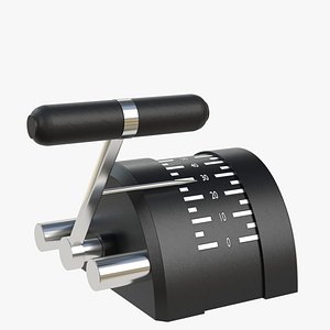 3D engine control lever model