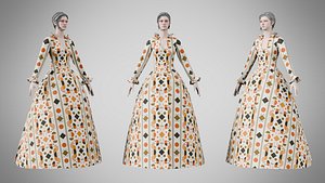 Dress 30 Abstract Tribal Stripe 3D model