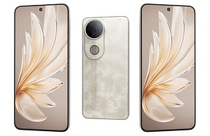 3D Vivo S20 Phoenix Feather Gold Low Poly model