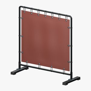 Workshop Curtain Screen with Eyelets and Rounded Frame